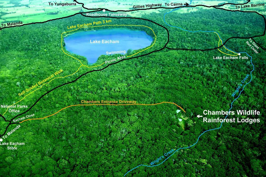 チャンバーズ ワイルドライフ レインフォレスト ロッジ Lake Eacham エクステリア 写真